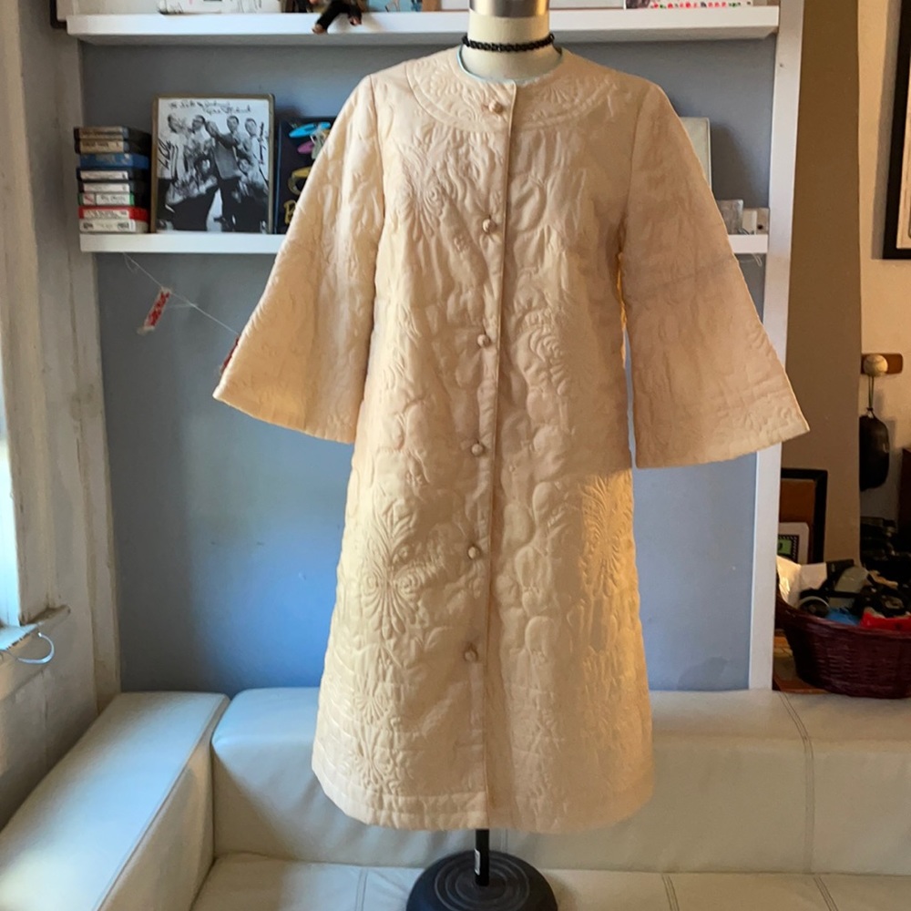 Vintage Bloomingdale’s Floral Quilted Robe S